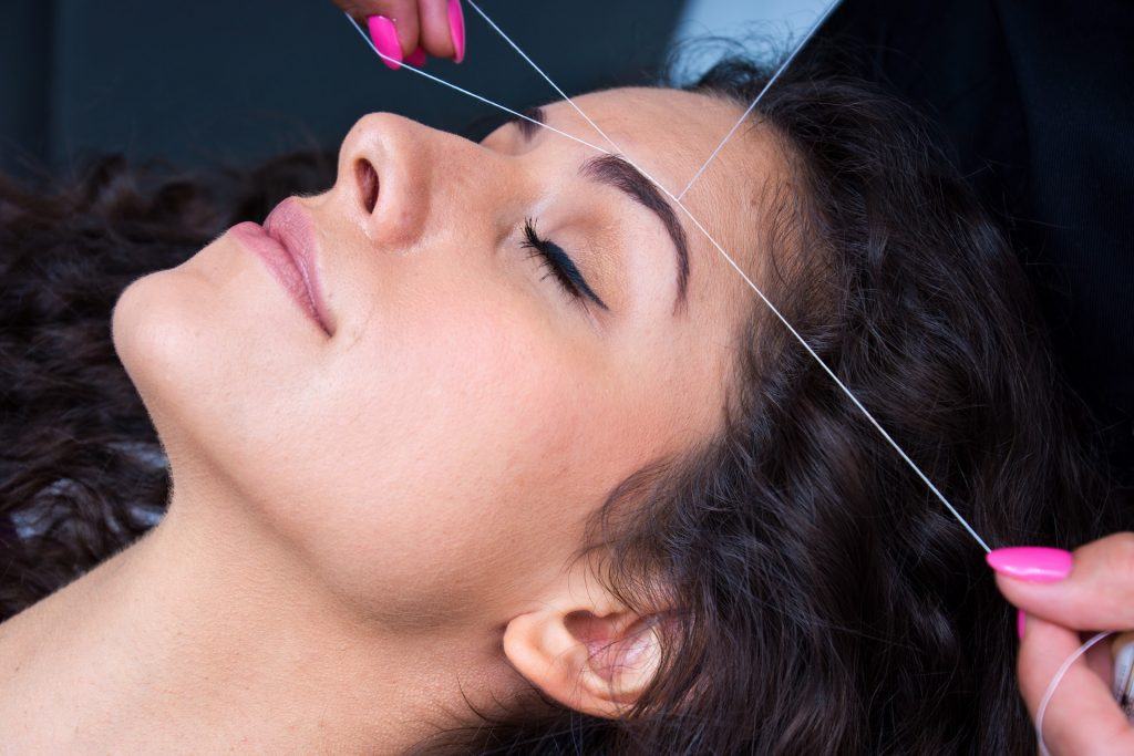 beauty threading brow